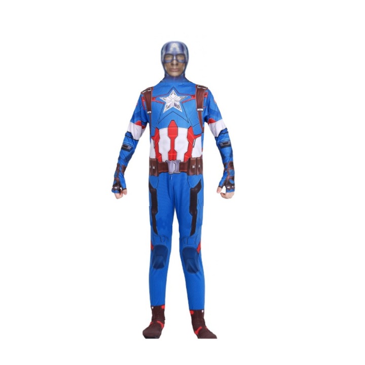Карнавален костюм за възрастни Капитан Америка, класически, втален, M