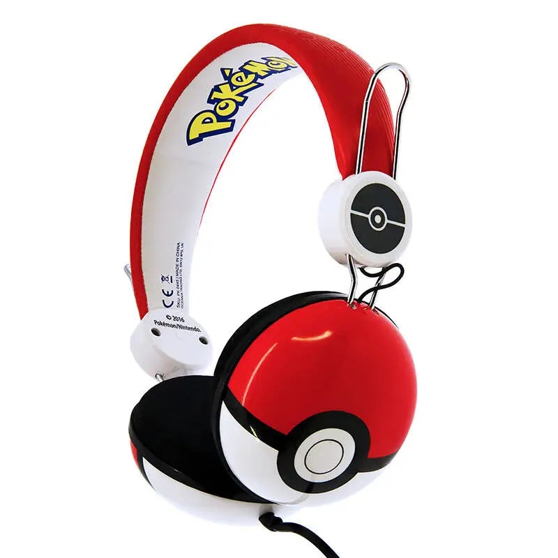Casti Audio pentru copii OTL Technologies Pokeball Tween, rosii/alb