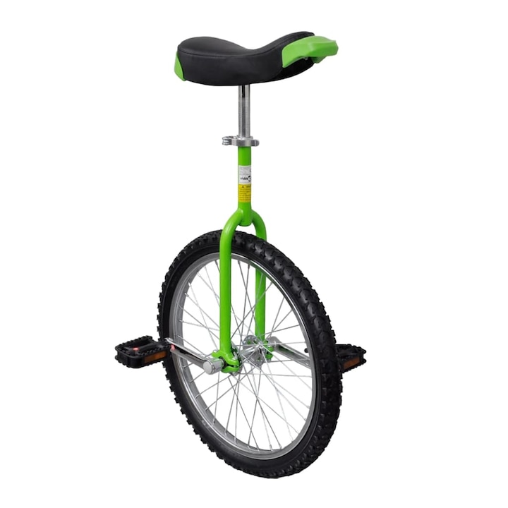 vidaXL Állítható egykerekű kerékpár 20 inch zöld