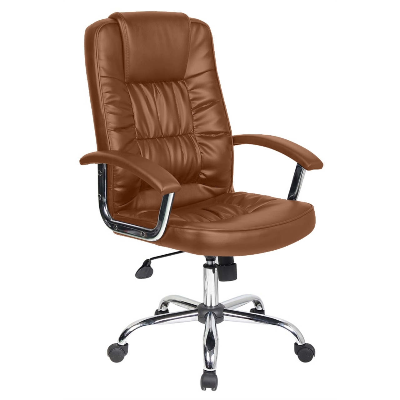 Scaun de birou Bedora Abraj, Piele ecologica, Ergonomic, Coffee