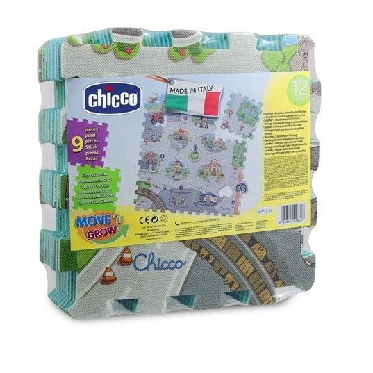Set 9 puzzleuri, Chicco, 93x93 cm, Multicolor