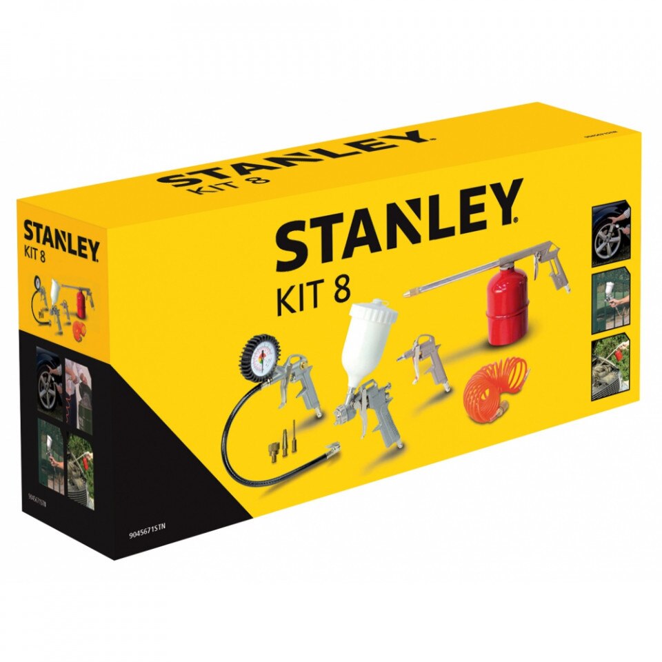 Set 8 piese aer comprimat KIT8 V-9045671STN STANLEY