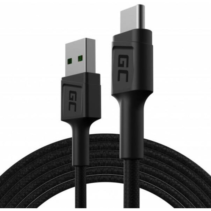 Cablu USB-USB-C 200cm, Green Cell GC PowerStream, incarcare rapida, Ultra Charge, QC 3.0, Date si sincronizare de mare viteza