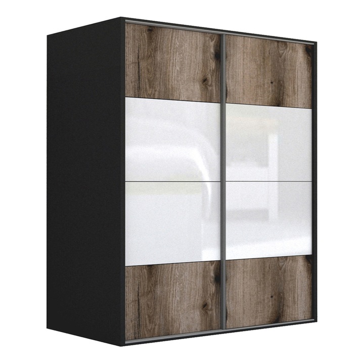 Dressing Genarom LEX A, Stejar Monastery / Gri Lucios, 221 x 240 x 66 cm