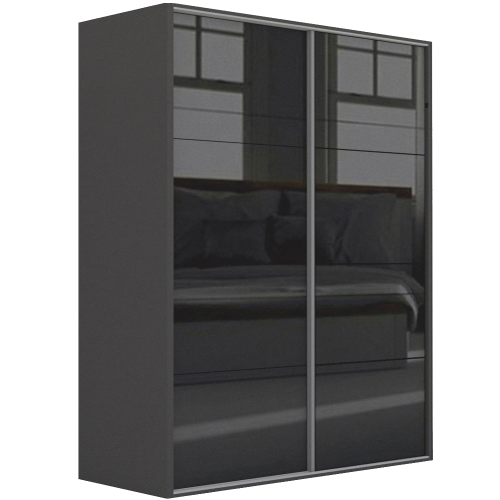 Dressing Genarom LEX B, Negru Lucios, 221 x 240 x 66 cm