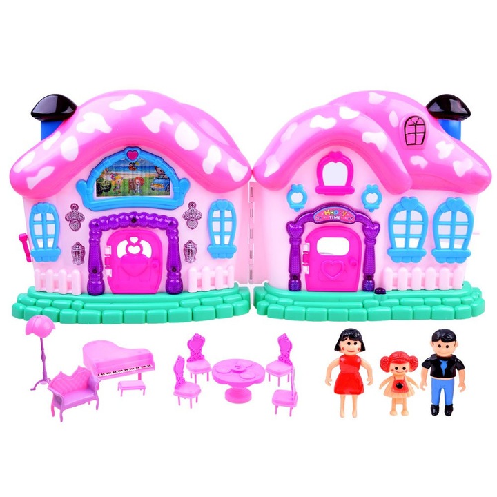 24 db-os babaház készlet, Jokomisiada, Műanyag, Többszínű