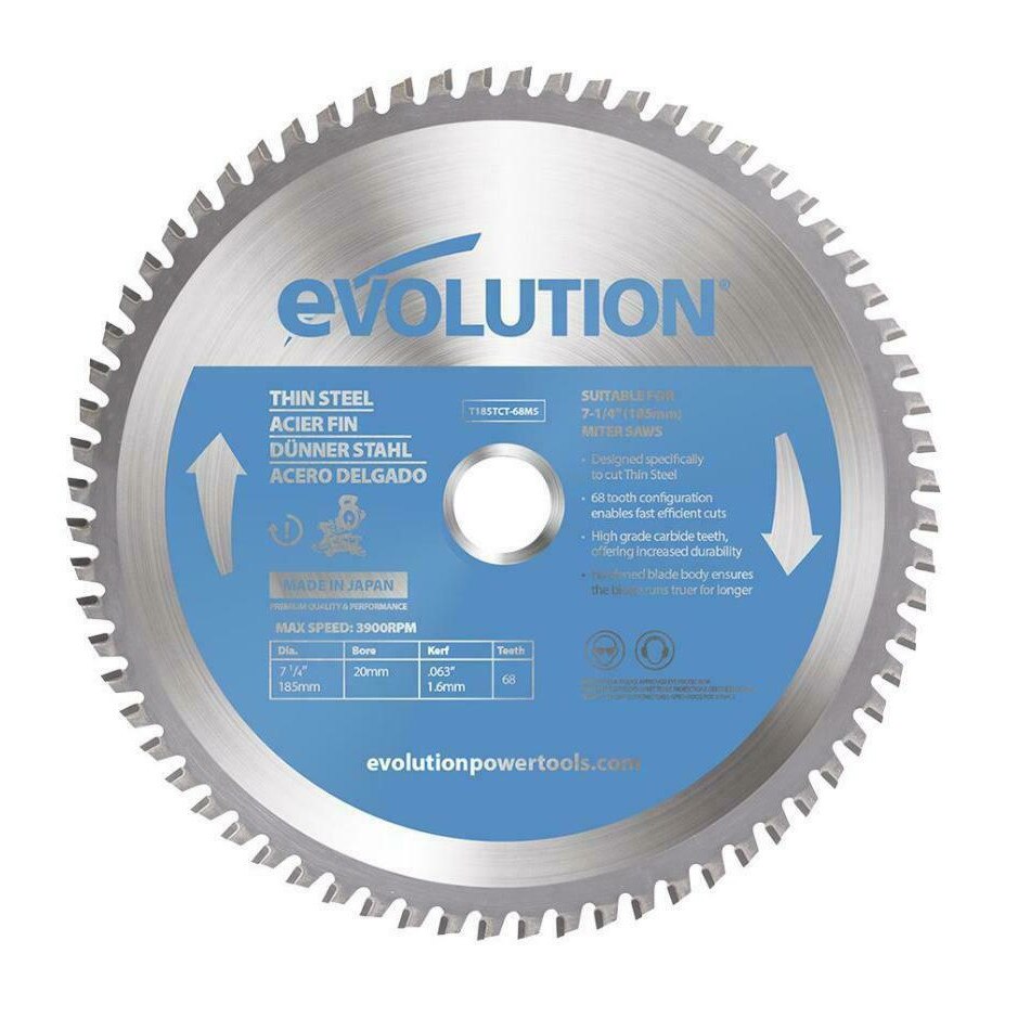 Disc circular otel subtire 185x20x1.6 mm 68T Evolution Thin Steel