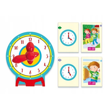 Joc Clock and Time, Clementoni, 5 ani+, Multicolor Joc Clock and Time, Clementoni, 5 ani+, Multicolor