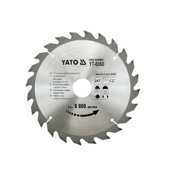 Disc vidia pentru lemn 184 mm, Yato YT-6060, 24 dinti Disc vidia pentru lemn 184 mm, Yato YT-6060, 24 dinti