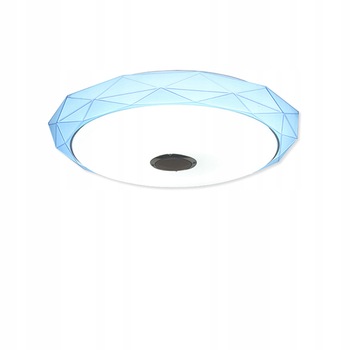Plafoniera cu LED, RGB, Bluetooth 4.0, Muzica, 40 cm, Acril, Albastru Plafoniera cu LED, RGB, Bluetooth 4.0, Muzica, 40 cm, Acril, Albastru