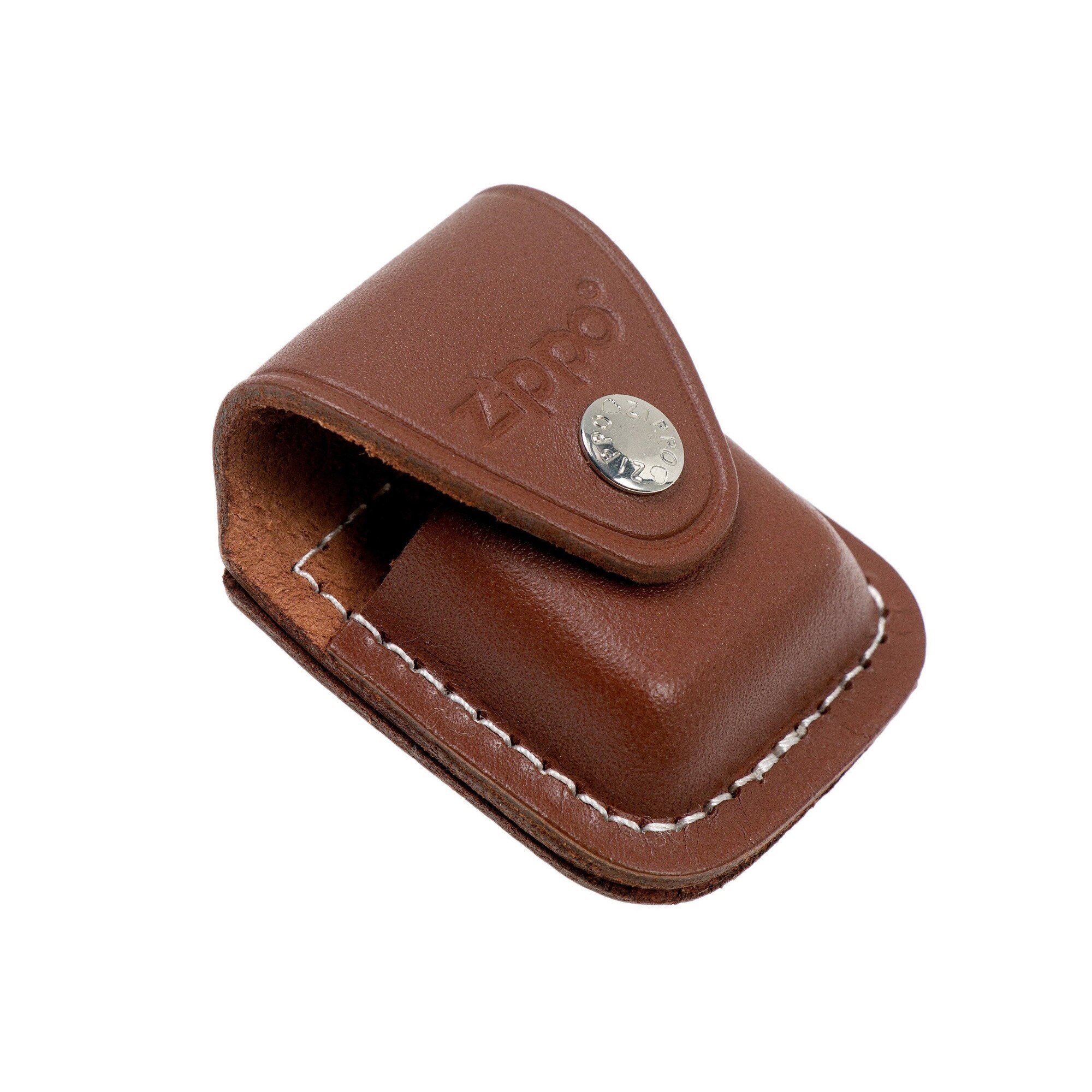 Husa pentru bricheta Zippo Brown Clip, piele naturala