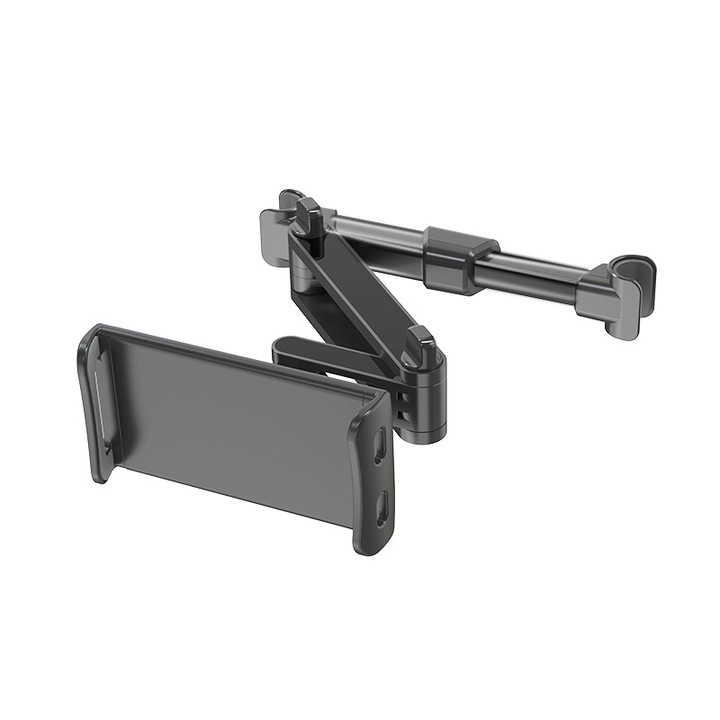 OEM tablet és telefon autós tartó a fejtámlához, univerzális, állítható hosszúság, fekete