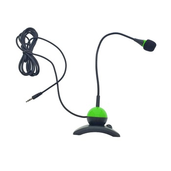Microfon PC cu brat flexibil si buton pornire, conector jack 3.5mm, cablu 2 m, Negru Verde, TCL-BBL3325 Microfon PC cu brat flexibil si buton pornire, conector jack 3.5mm, cablu 2 m, Negru Verde, TCL-BBL3325