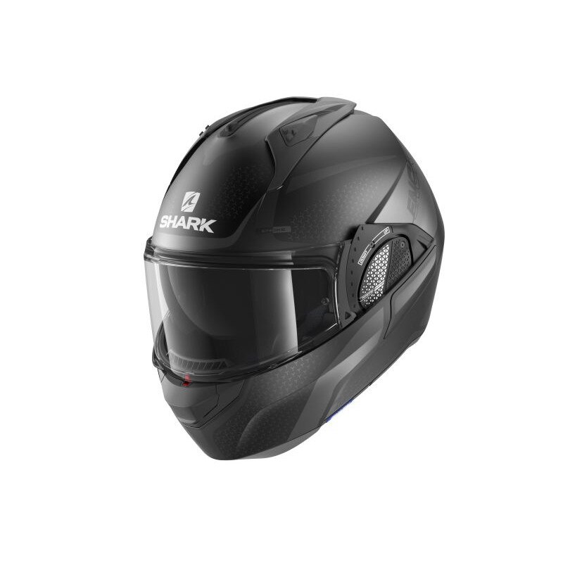 Casca flip-up Shark Evo GT Encke, negru mat antracit, marime XL