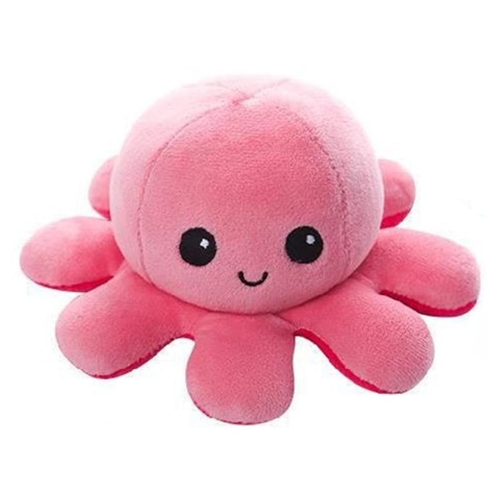 Caracatita Reversibila de Plus Zenuk® - Fata Fericita/ Fata Suparata, Bipolara, Roz/Visiniu