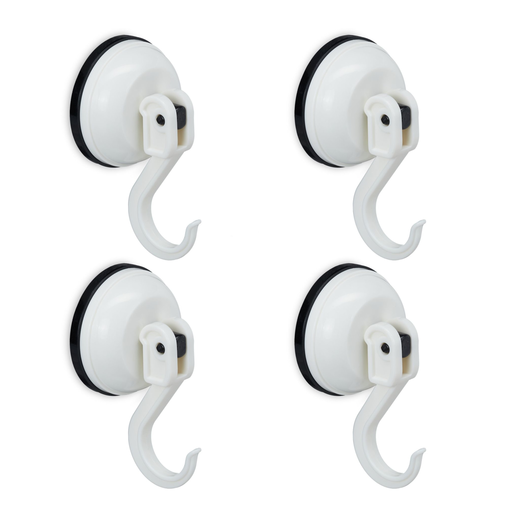 Cuiere ventuza, set 4 bucati, rotunde, albe