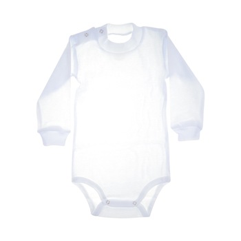 Body cu maneca lunga pentru copii Pifou Model 9 610141-1-80, Alb 64980 Body cu maneca lunga pentru copii Pifou Model 9 610141-1-80, Alb 64980