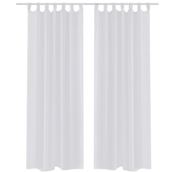 Perdea transparenta Alb 140 x 225 cm 2 buc Perdea transparenta Alb 140 x 225 cm 2 buc