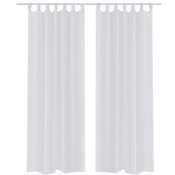 Perdea transparenta Alb 140 x 245 cm 2 buc Perdea transparenta Alb 140 x 245 cm 2 buc