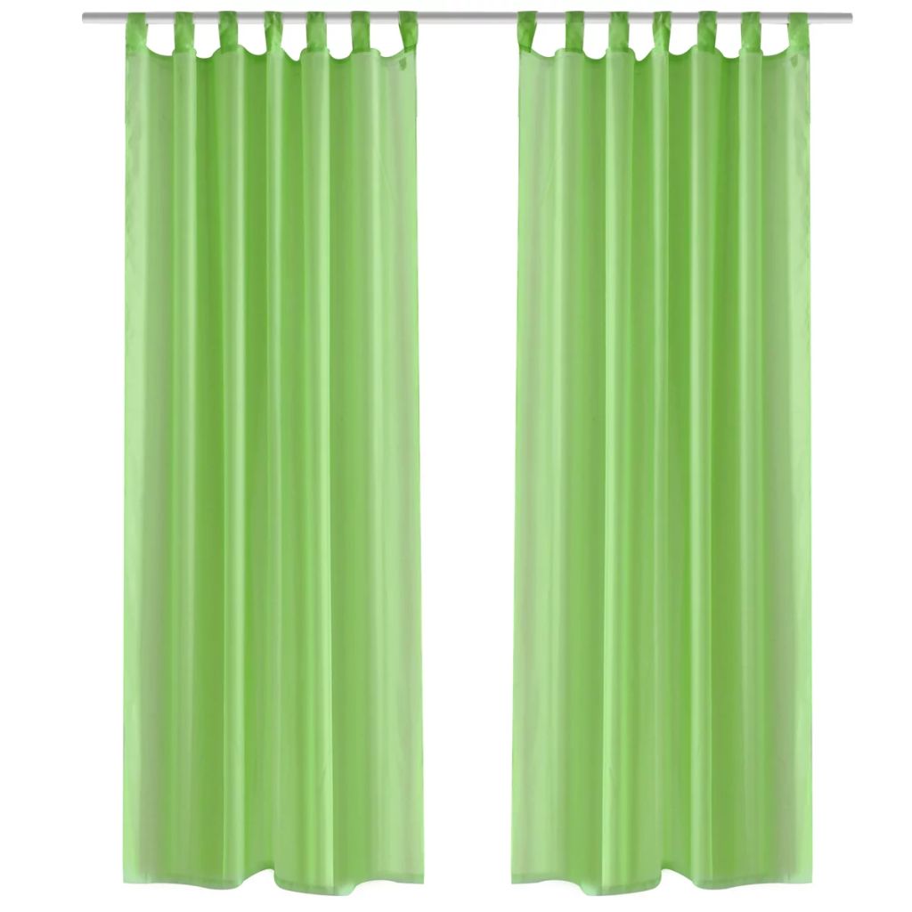 Perdea transparenta Culoare Mar verde 140 x 175 cm 2 buc