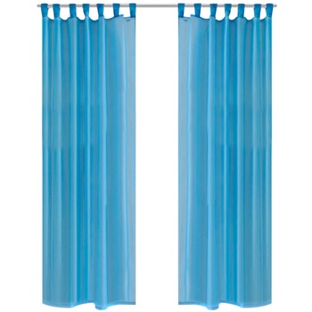 Perdea transparenta Turcoaz 140 x 245 cm 2 buc Perdea transparenta Turcoaz 140 x 245 cm 2 buc