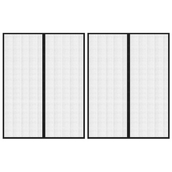 Perdele de usa anti-insecte cu magnet, 2 buc., negru 230x160 cm Perdele de usa anti-insecte cu magnet, 2 buc., negru 230x160 cm