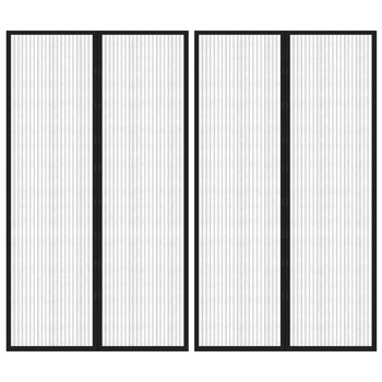 Perdele de usa anti-insecte cu magnet, 2 buc., negru, 200x80 cm Perdele de usa anti-insecte cu magnet, 2 buc., negru, 200x80 cm