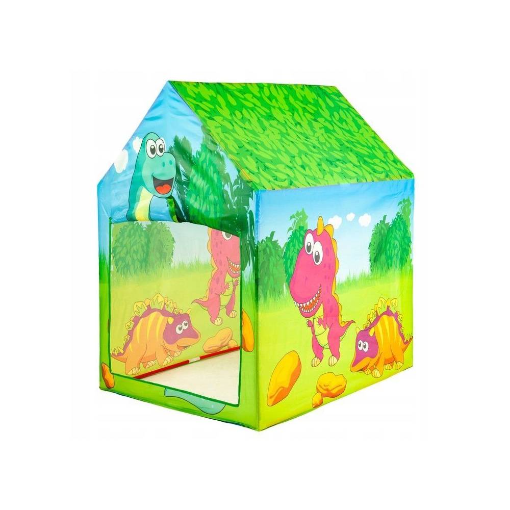 Cort de Joaca Pentru Copii, Model Dinozauri, Bigshot BS8163GREEN, 2 intrari, 100 x 95 x 70cm, Verde