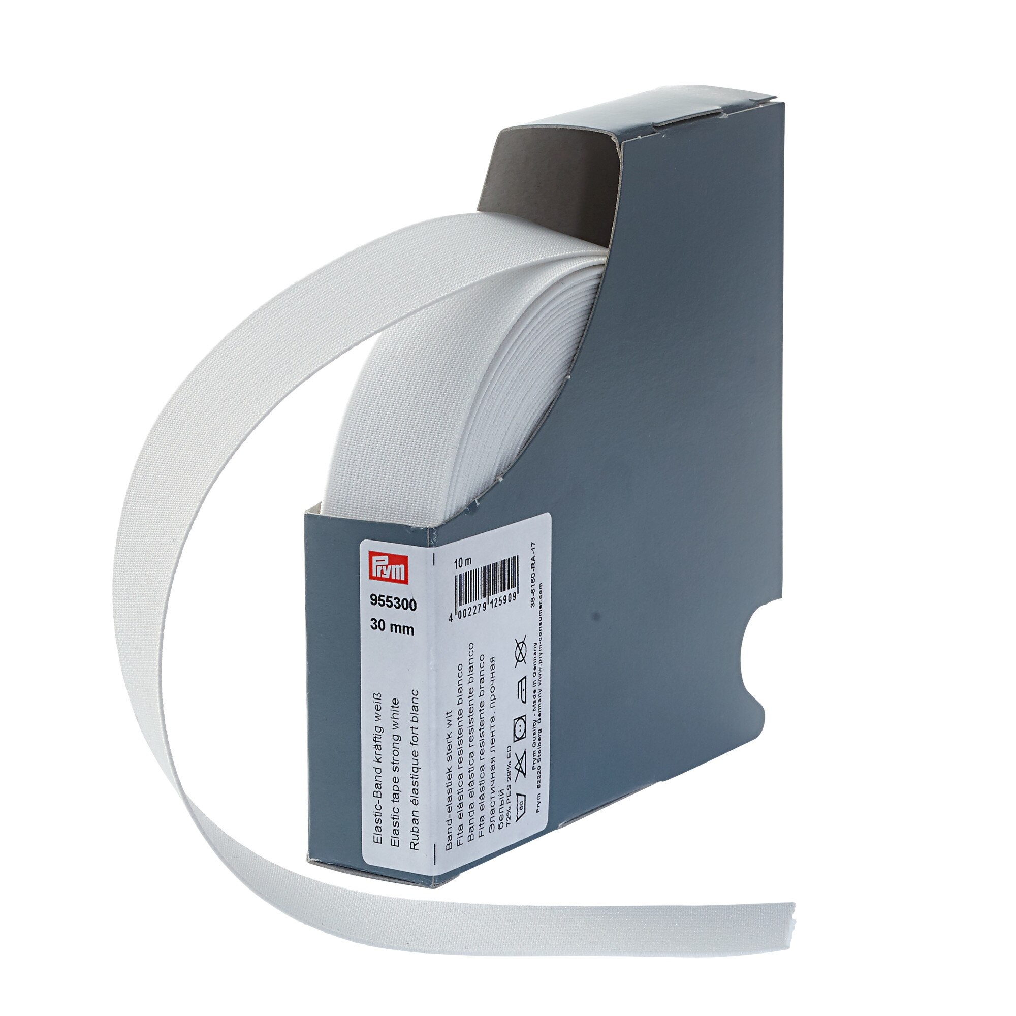 Elastic strong 30 mm latime, 10 m lungime, alb, Prym