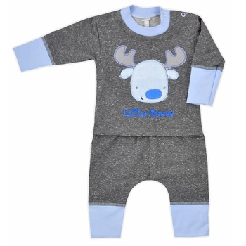 Compleu 2 piese pantaloni si bluza pentru baieti Koala Little Moose 05-829_86 cm, Gri 86 CM Standard Compleu 2 piese pantaloni si bluza pentru baieti Koala Little Moose 05-829_86 cm, Gri 86 CM Standard