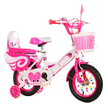 Bicicleta 16 Inch Printesa, pentru fetite 7-9 ani,roti ajutatoare cu luminite,cosulet ,portbagaj,roz Bicicleta 16 Inch Printesa, pentru fetite 7-9 ani,roti ajutatoare cu luminite,cosulet ,portbagaj,roz