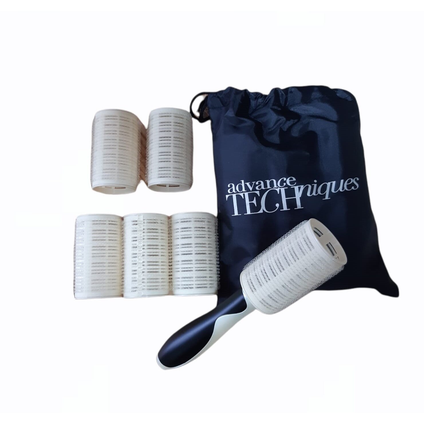 Set 6 bigudiuri cu arici si aplicator pentru realizarea buclelor