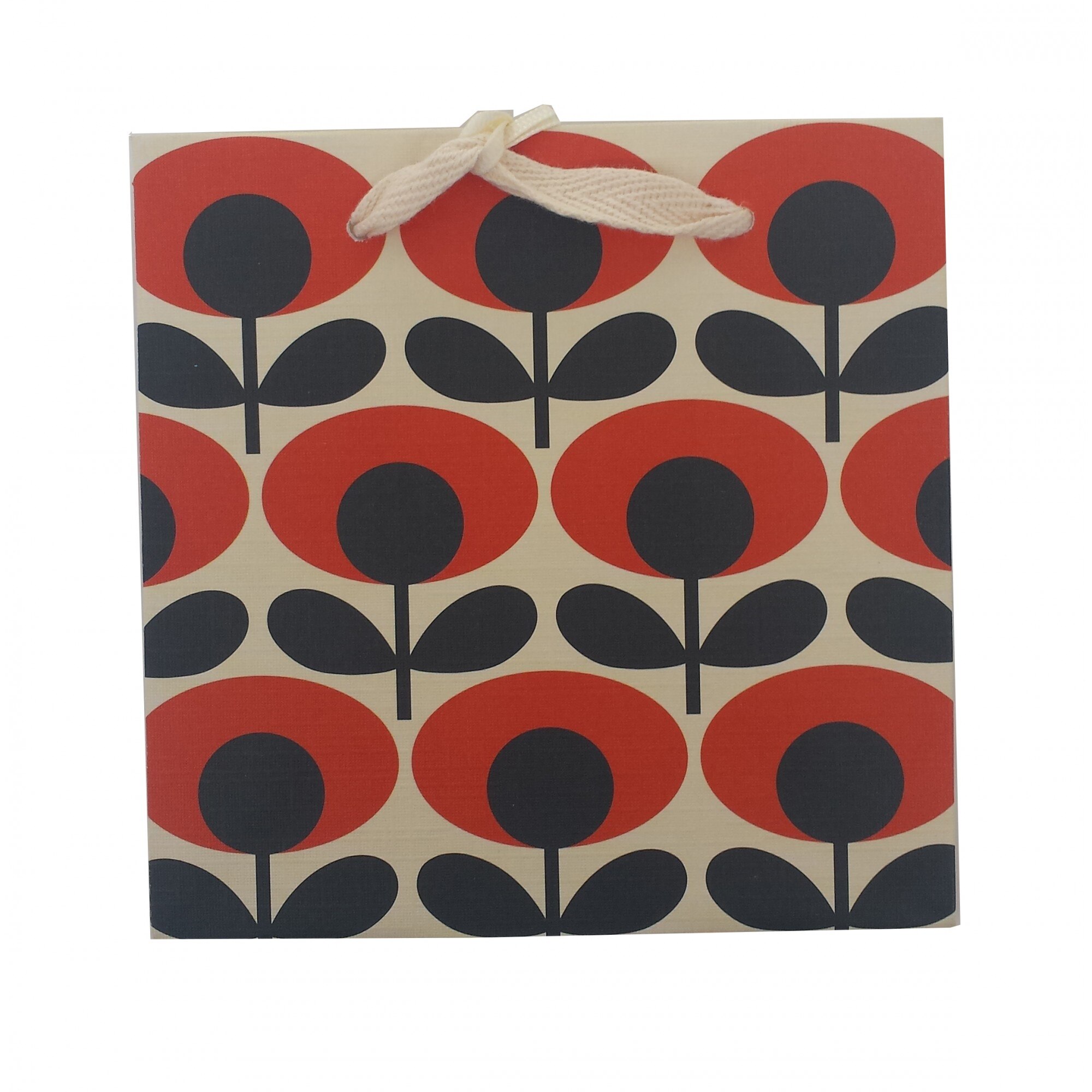 Punga mica pentru cadou - Orla Kiely Tomato Flower Oval