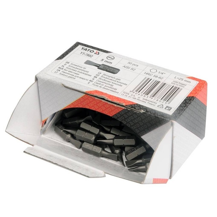 Комплект от 50 бр., битове PH1, Yato YT-7807, 1/4" x 25 mm