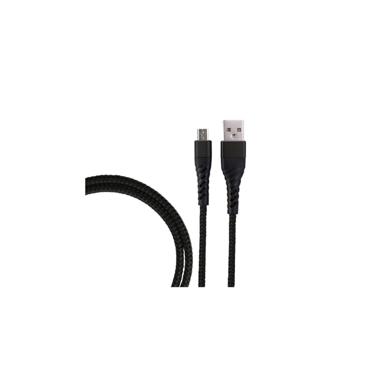 Cablu de incarcare USB la Micro USB, lungime 1M, ranforsat, Negru