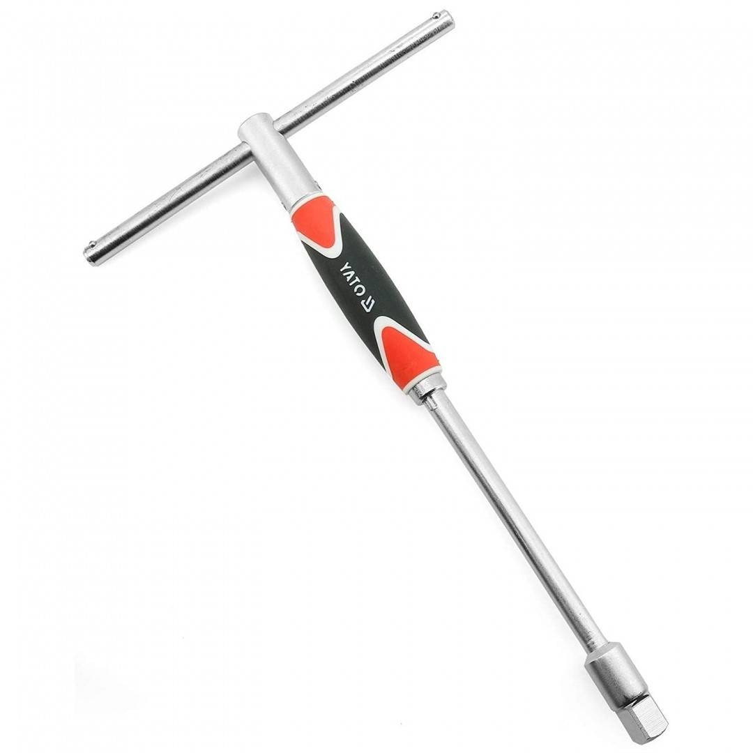 Adaptor tip T, Yato YT-1567, cu maner rotativ, 1/2, CrV, 310mm