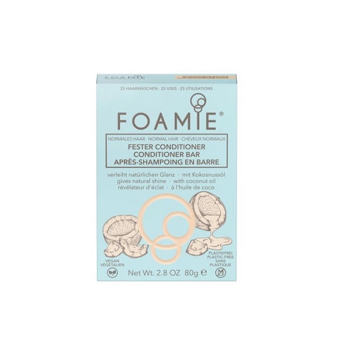 Balsam solid pentru par Foamie Shake Your Coconuts, Par Normal, 80gr