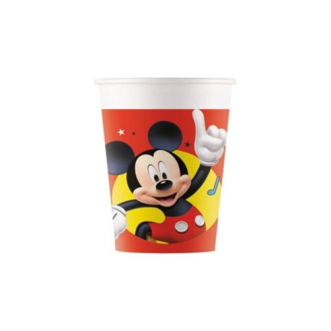 Set 8 pahare carton Mickey Playful 200 ml