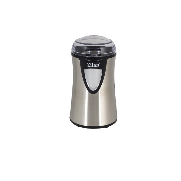 Rasnita Electrica de Cafea, Putere de Macinare 150W, Poate Macina 50g de Cafea, Alimentare 220-240V, 68 dB, Inchidere cu Siguranta, Argintiu/Negru