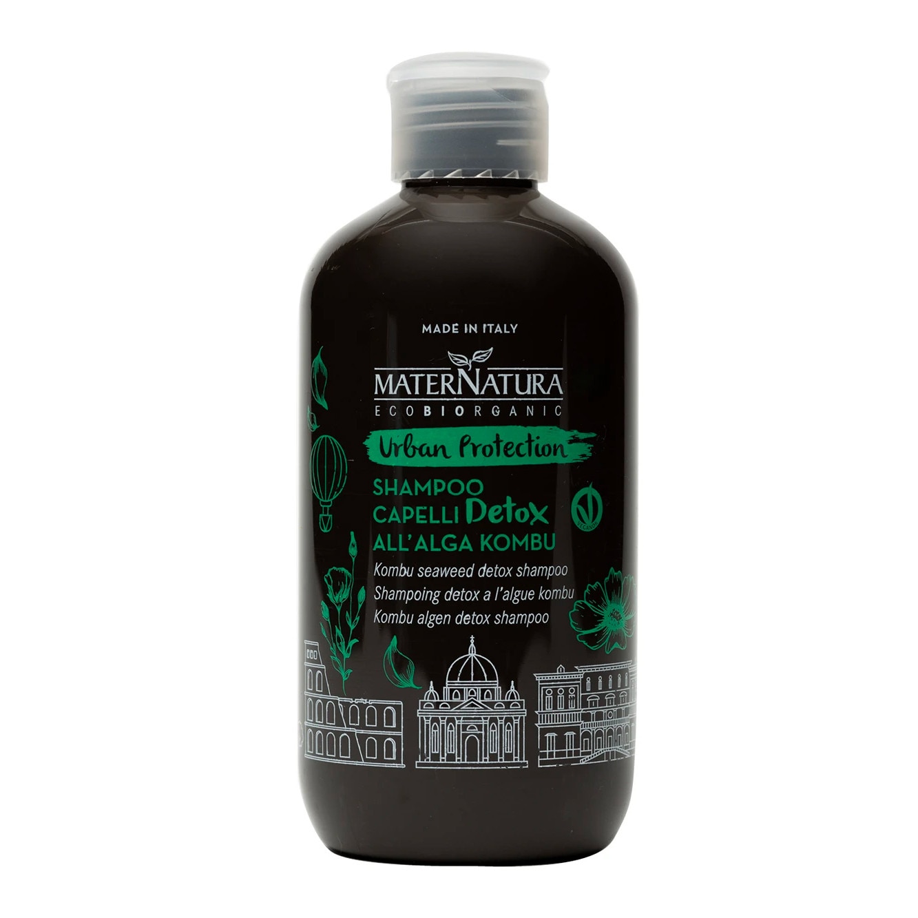 Sampon DETOX cu alga kombu Urban Protection, Maternatura, 250ml