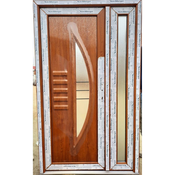 Usa dubla exterior Pvc, MOON BLACK, stejar auriu, 120X210