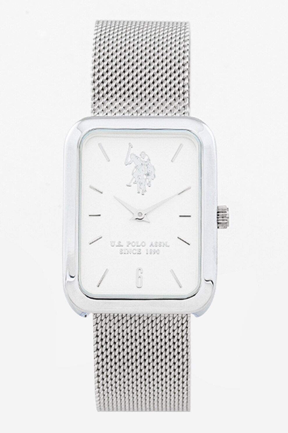 U.S. Polo Assn., Ceas unisex de otel inoxidabil, Argintiu