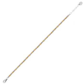 Bratara argint 925 cu margele taiate in forma de diamant, placata cu rodiu, BeSpecial, BTU0204 Bratara argint 925 cu margele taiate in forma de diamant, placata cu rodiu, BeSpecial, BTU0204