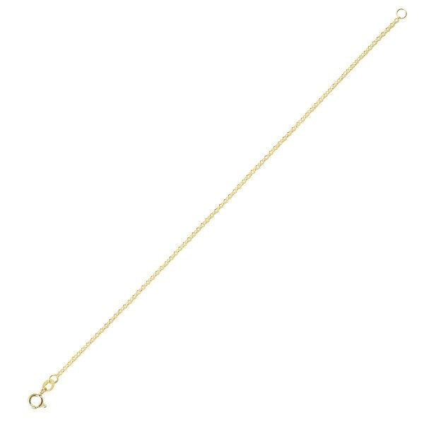 Bratara argint 925 tip Rolo, placata cu aur - Lungime 18 cm