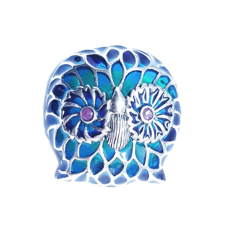 Brosa BeSpecial, BRM0002, Argintiu, Argint, 3,3 x 3,3 cm, Greutate 9 grame