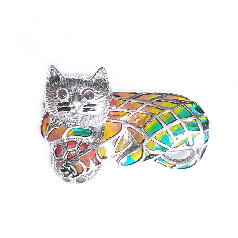 Brosa BeSpecial, BRM0003, Argintiu, Argint, 3 x 5 cm, Greutate 11 grame