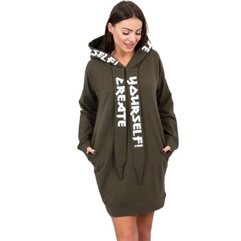 Rochie sport cu buzunare si maneci lungi, Layla, Kaki Rochie sport cu buzunare si maneci lungi, Layla, Kaki