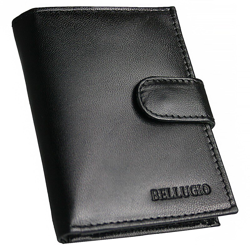 Portcard piele naturala Bellugio PCA36 Negru