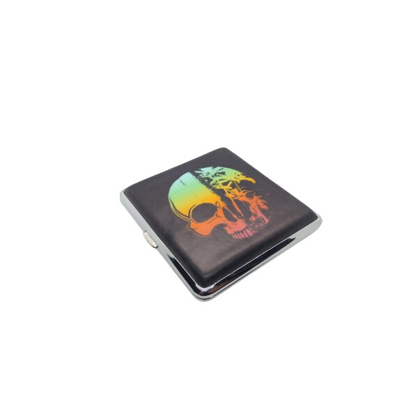 Tabachera pentru tigari Skull 06483 M8, 20 tigarete