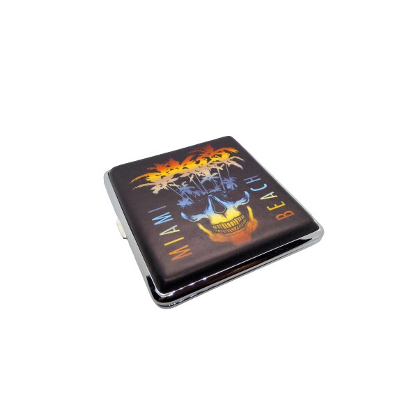 Tabachera pentru tigari Skull 06483 M6, 20 tigarete